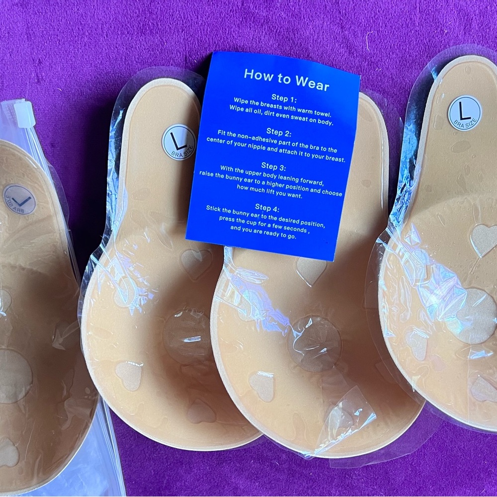2 different brands strapless bra/ breast covers new in boxes